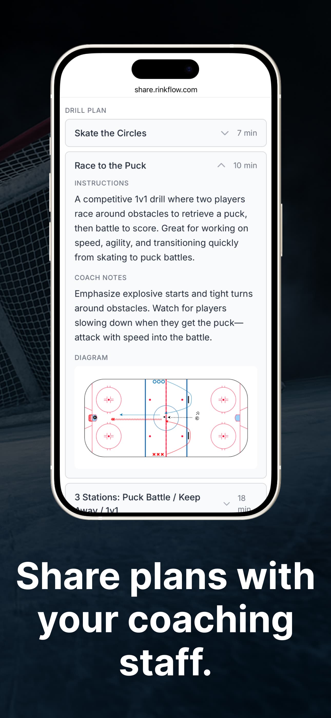 Share plans with your coaching staff